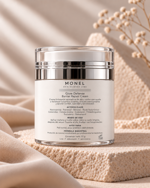 Barrier Repair Cream de MONEL Skin Science Labs, vista posterior, 30 g